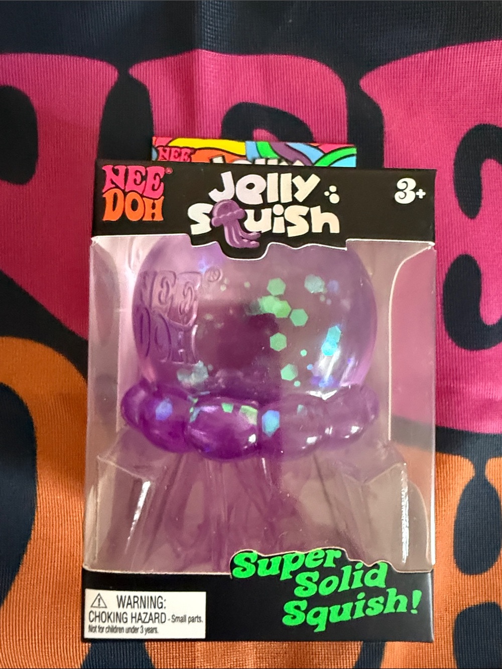 Needoh Jelly Squish Purple Sensory Toy - Super Solid Squish Authentic! - Picture 5 of 5